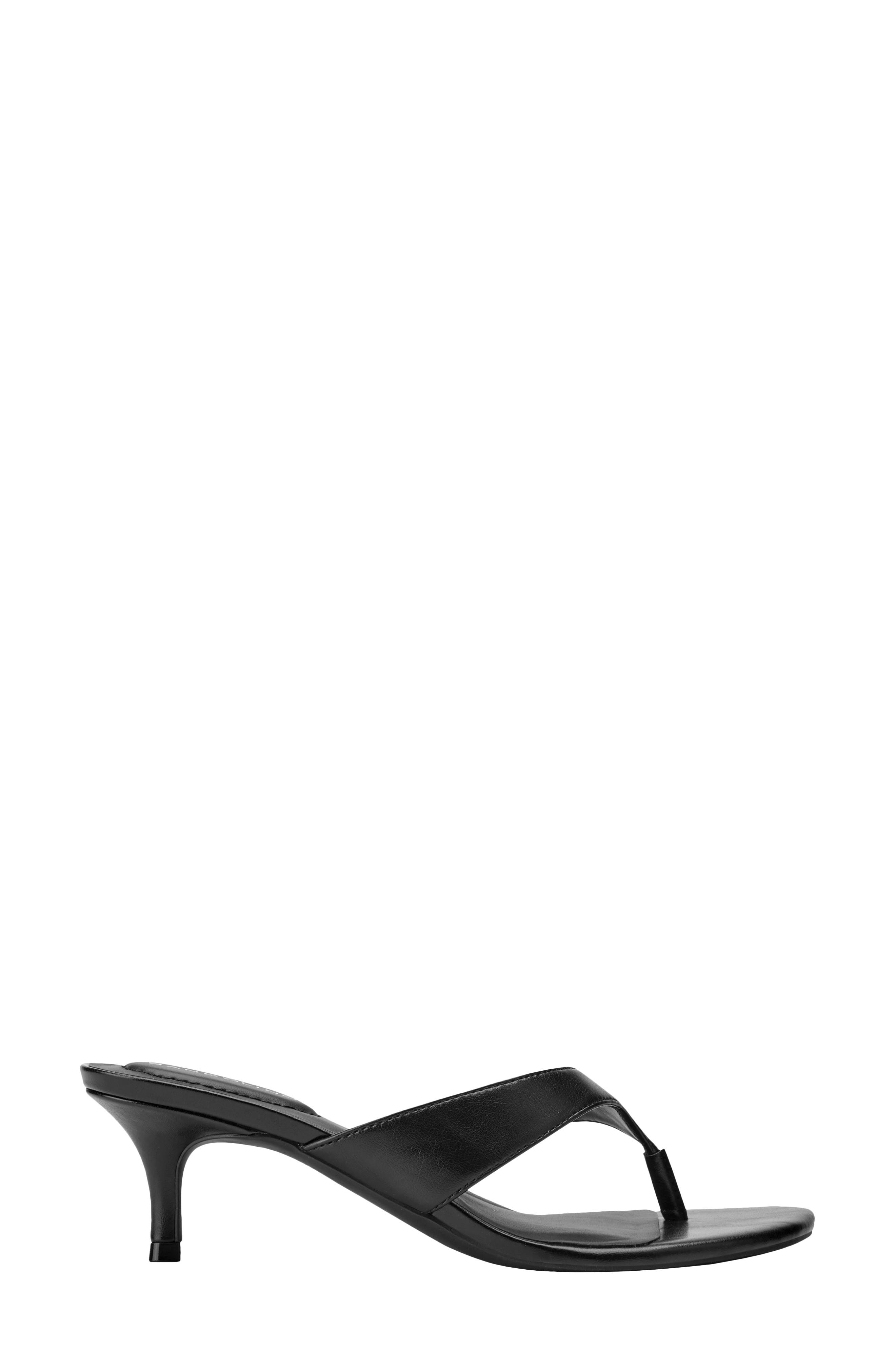 Bandolino Ammer Kitten Heel Flip Flop, Alternate, color, Black