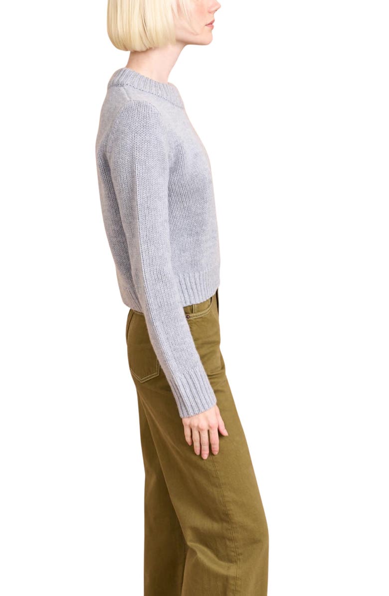 La Ligne Solid Mini Marin Sweater, Alternate, color, Light Grey Melange
