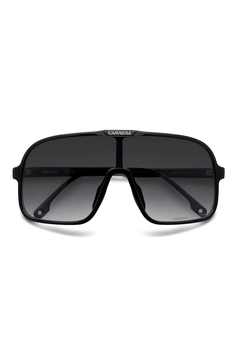 C Sport 99mm Gradient Shield Sunglasses, Alternate, color, BLACK RED/ DARK GREY SF