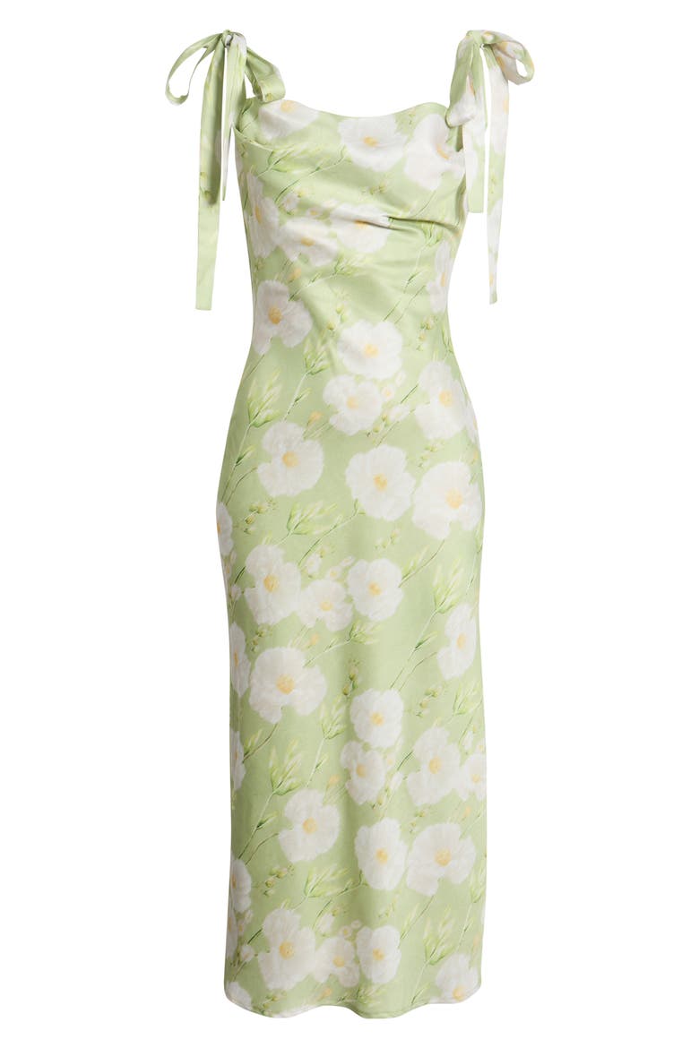 Sabine Sleeveless Midi Sundress, Alternate, color, LIGHT GREEN FLORAL