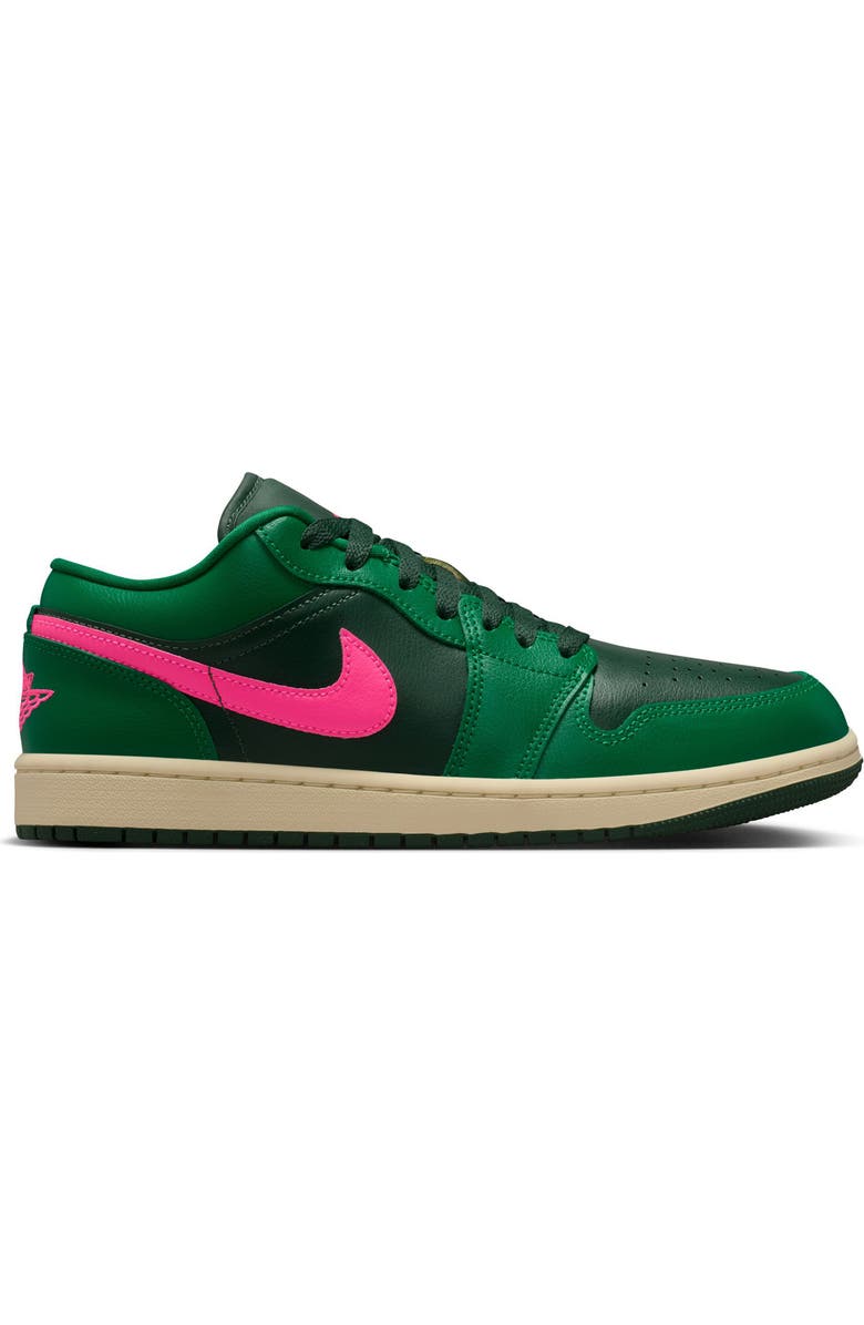 Jordan Air Jordan 1 Low Sneaker, Alternate, color, Malachite/ Fir/ Pink Blast
