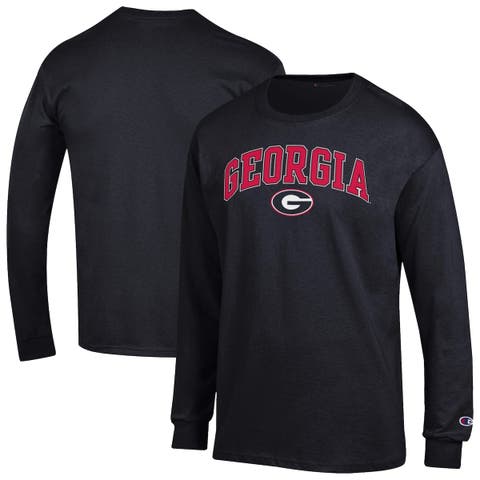 Men's Champion  Black Georgia Bulldogs Arch Over Logo Long Sleeve T-Shirt