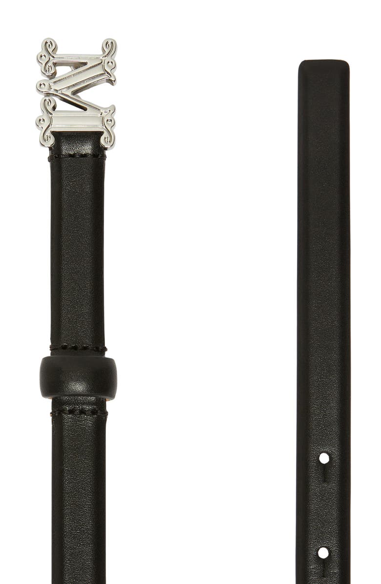 Max Mara Graziata Logo Buckle Leather Belt, Alternate, color, 