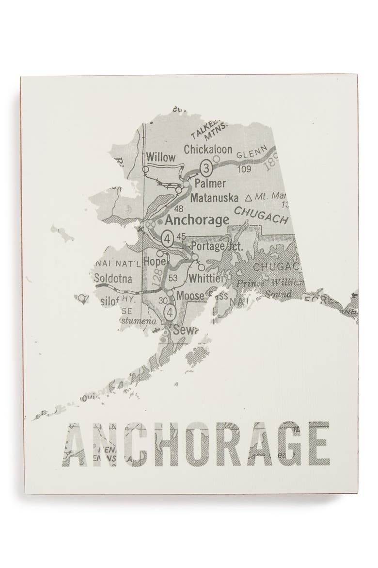 City Map Wall Art, Main, color, AK - ANCHORAGE