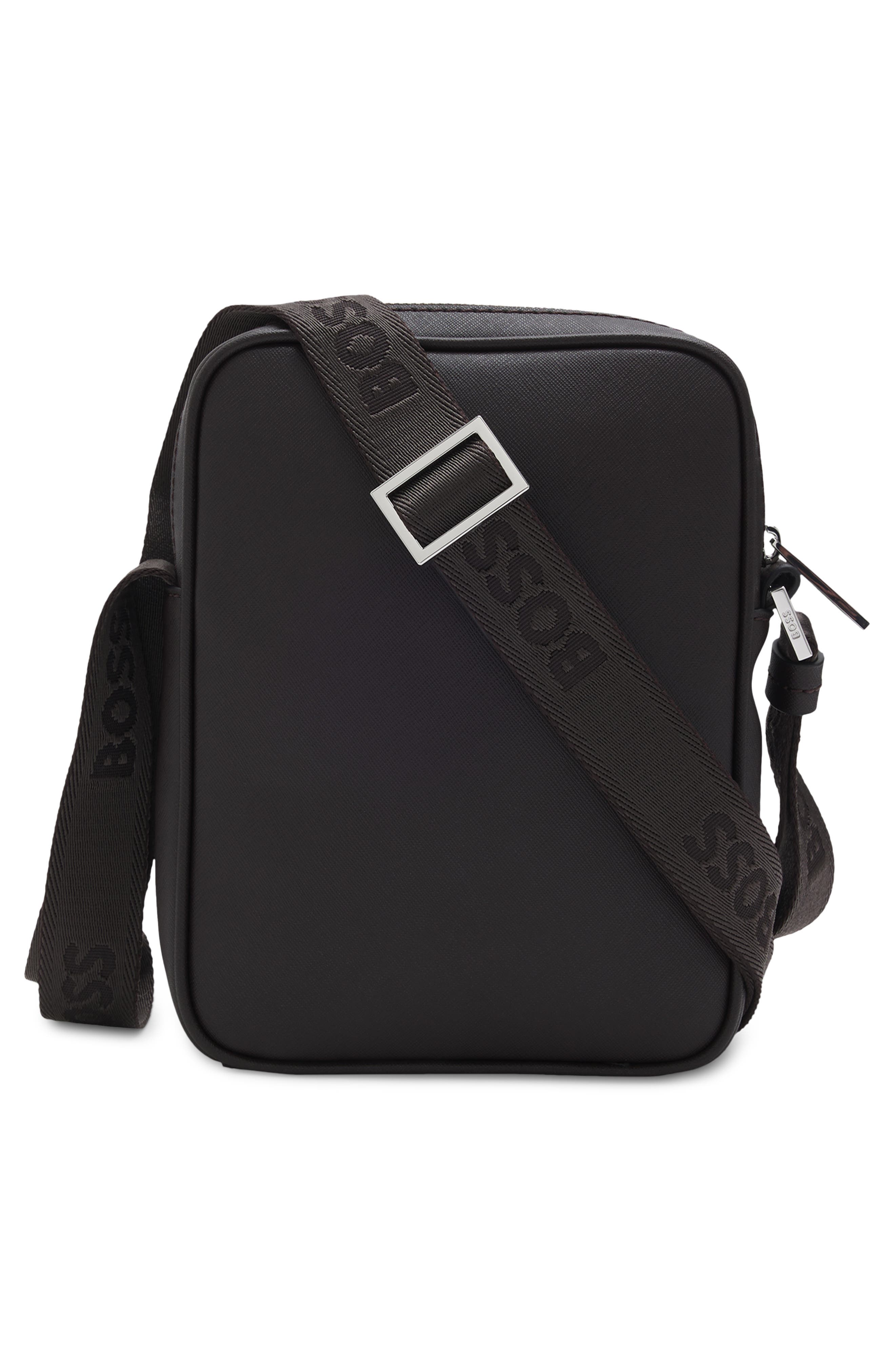 HUGO Zair Bonded Leather North/South Crossbody Bag, Alternate, color, 