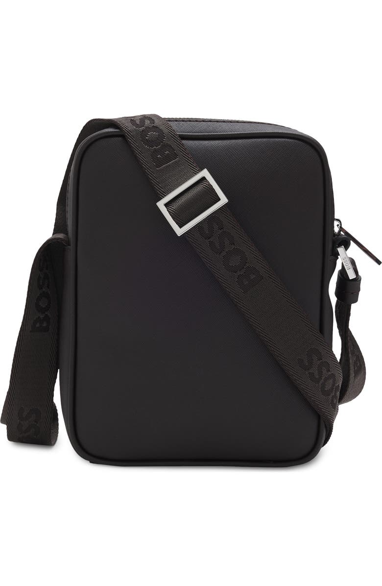 HUGO Zair Bonded Leather North/South Crossbody Bag, Alternate, color, Darkest Brown