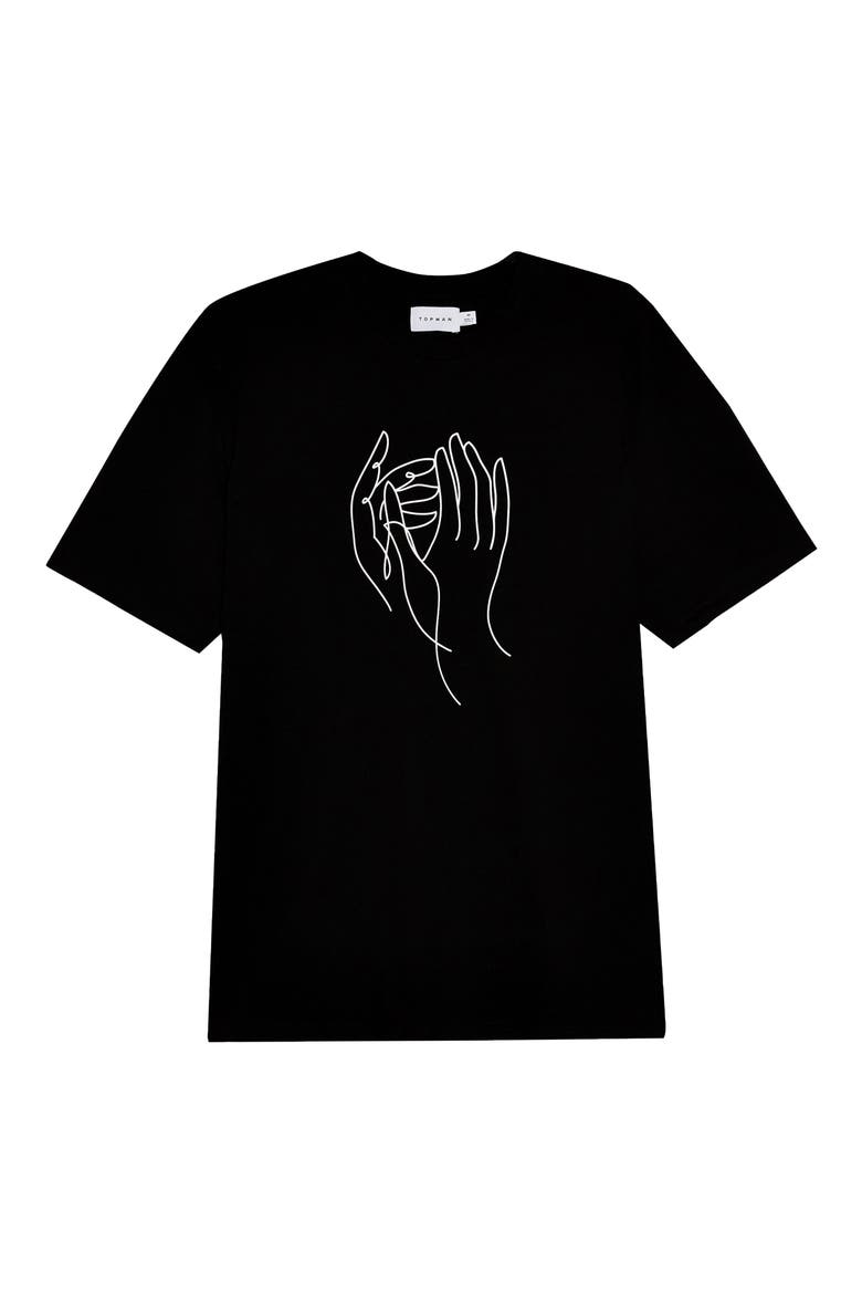 Hand Sketch Classic Graphic Tee, Alternate, color, BLACK
