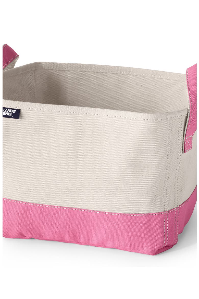 Large Canvas Storage Tote, Alternate, color, Natural/Fresh Pink