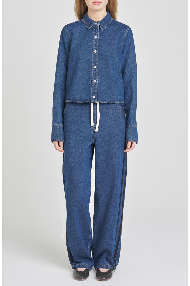 Mercer Denim Track Pants, Alternate, color, INDIGO WASH