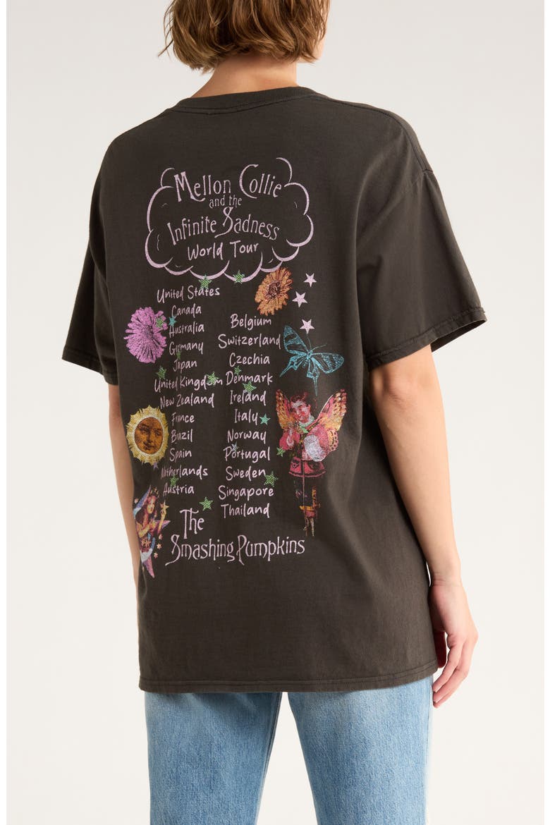 The Smashing Pumpkins Celestial Graphic T-Shirt, Alternate, color, BLACK PIGMENT DYE