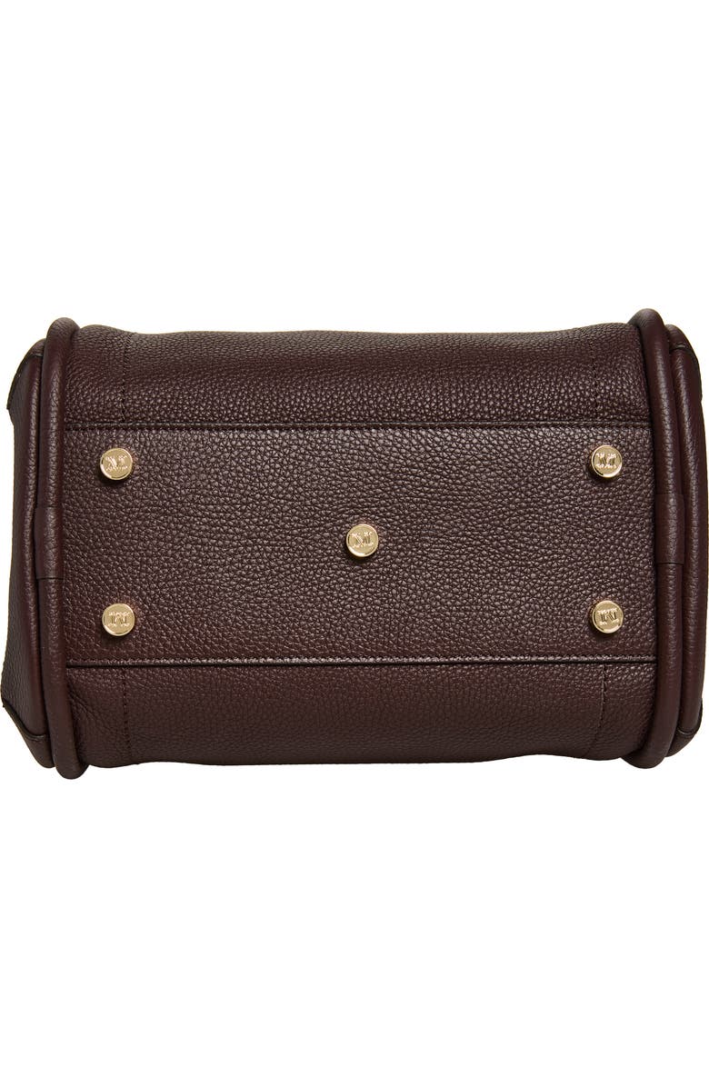 Max Mara Marine Grained Leather Tote, Alternate, color, Bordeaux