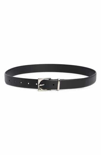 Square Buckle Leather Belt