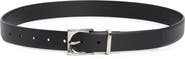 NORDSTROM RACK Square Buckle Leather Belt