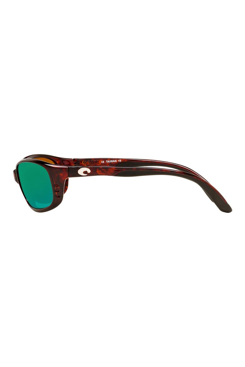 Brine 59mm Mirrored Polarized Oval Sunglasses, Alternate, color, TORTOISE/ GREEN MIRROR