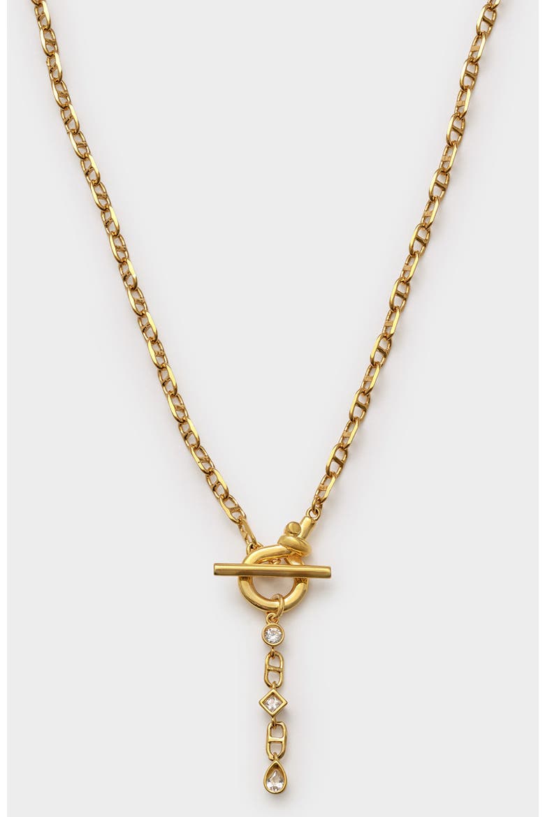 Champagne Hour Necklace, Main, color, Gold Coated