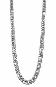 Adornia Water Resistant Cuban Chain Necklace