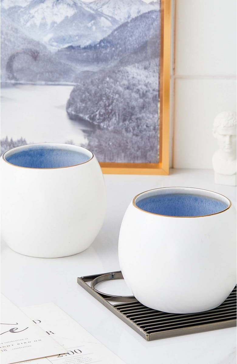 Stone Lain Josephine Porcelain 4-Piece Mug Set, Alternate, color, Blue