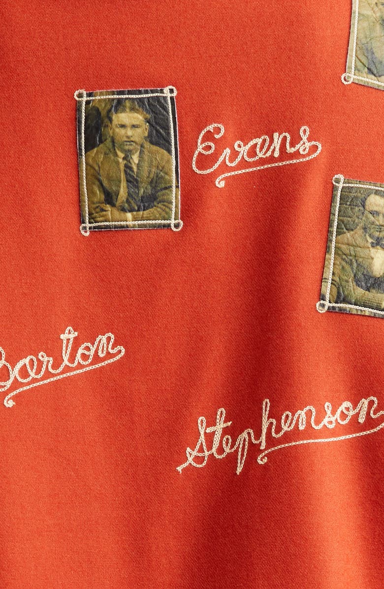 Bode Alumni Embroidered Wool Blend Jacket, Alternate, color, 