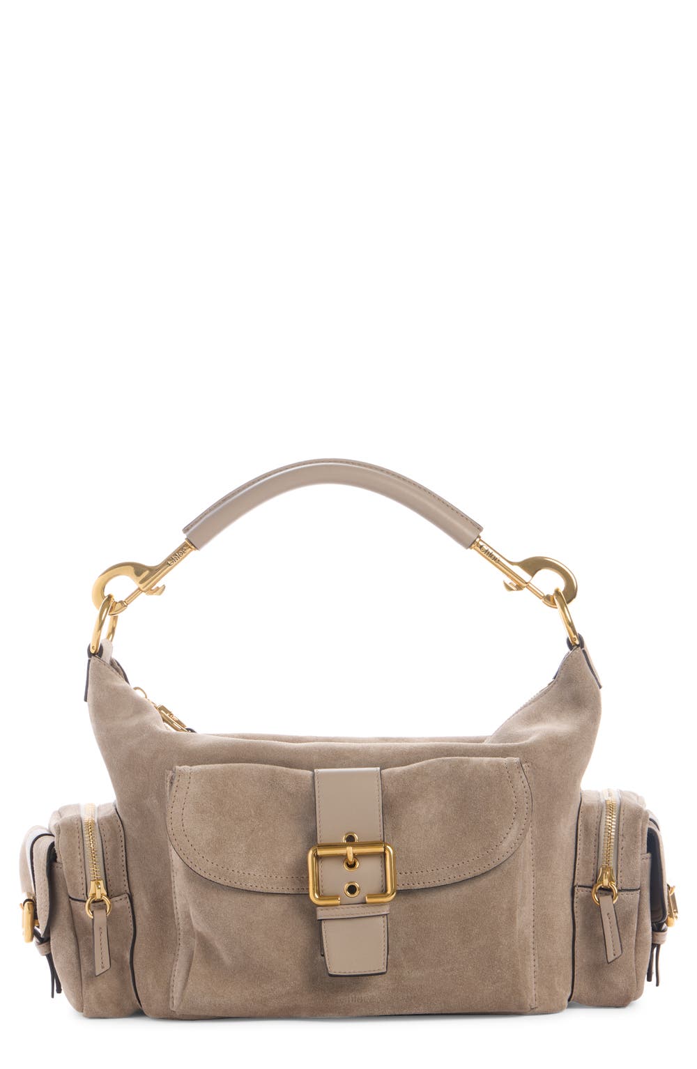 Suede Camera Bag, color, MOTTY GREY