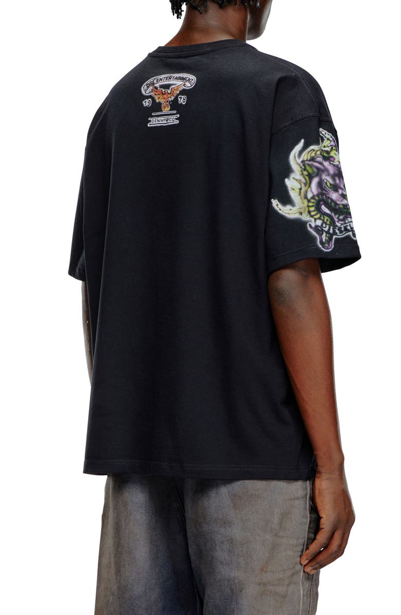 DIESEL<sup>®</sup> Cotton Jersey Graphic T-Shirt, Alternate, color, 