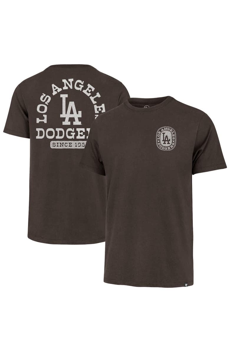 '47 Men's '47 Brown Los Angeles Dodgers Back Canyon Franklin T-Shirt, Alternate, color,