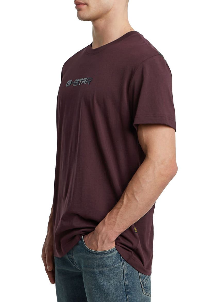 Gel Print Organic Cotton T-Shirt, Alternate, color, MAROON