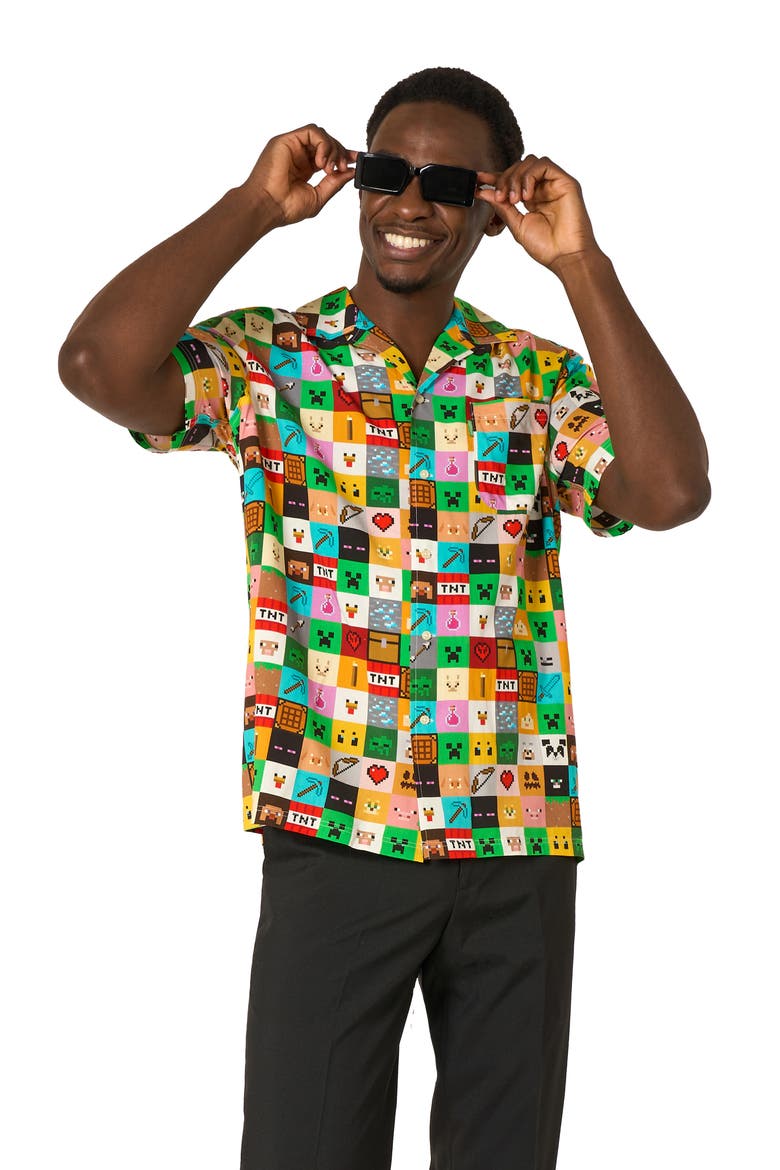 Digital Check Camp Shirt, Alternate, color, MISCELLANEOUS