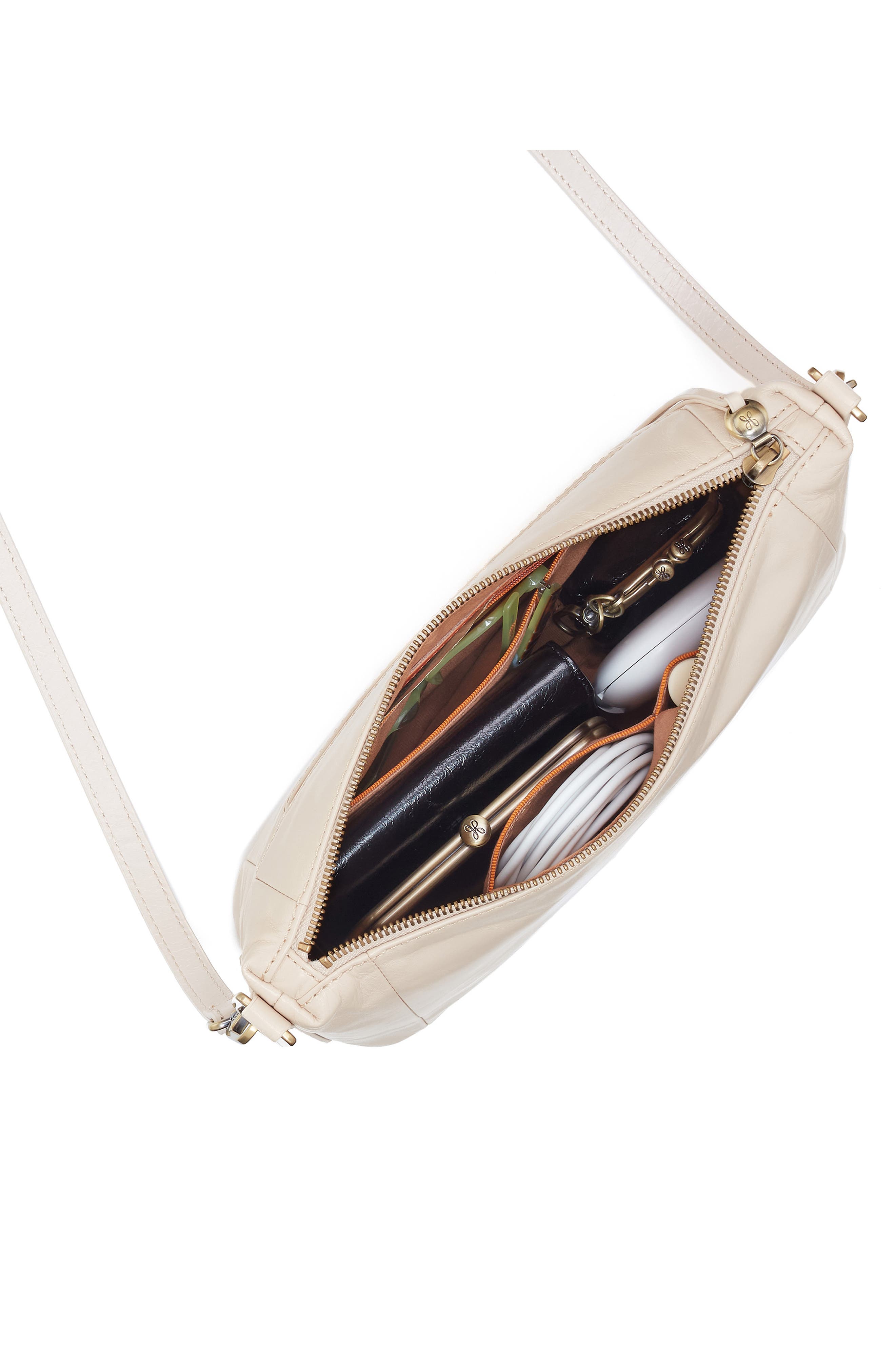 HOBO Darcy Carryall Leather Crossbody Bag, Alternate, color, Pale Flax