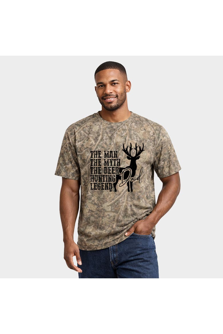 The Deer Hunting Legend Heavyweight Camo Tee, Main, color, Camo
