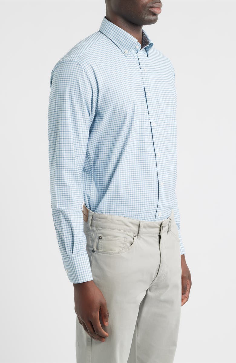 Peter Millar Gregory Performance Twill Button-Down Shirt, Alternate, color, Windsor Blue