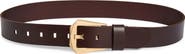 AllSaints Western Hexagon Buckle Leather Belt