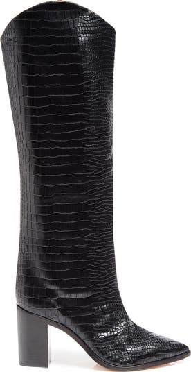 Schutz Maryana Pointed Toe Block Heel Knee High Boot (Women