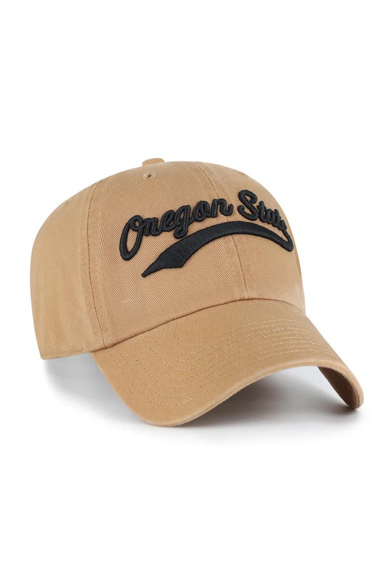 Men's '47 Tan Oregon State Beavers Vault Clean Up Adjustable Hat, Alternate, color, Tan