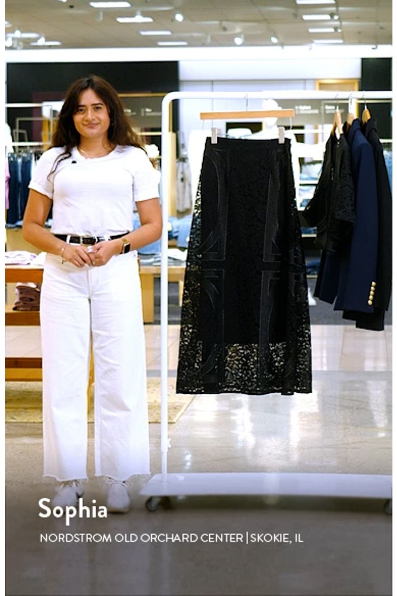 Panel Detail Lace Maxi Skirt video