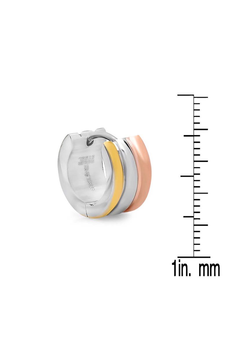 Tricolor Huggie Hoop Earrings, Alternate, color, MULTI