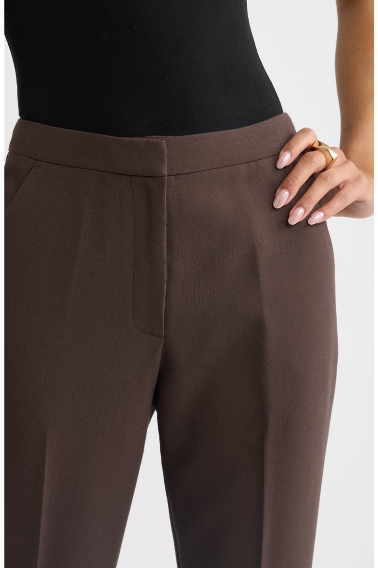 Icon Twill Flare Pants, Alternate, color, BROWN SEAL