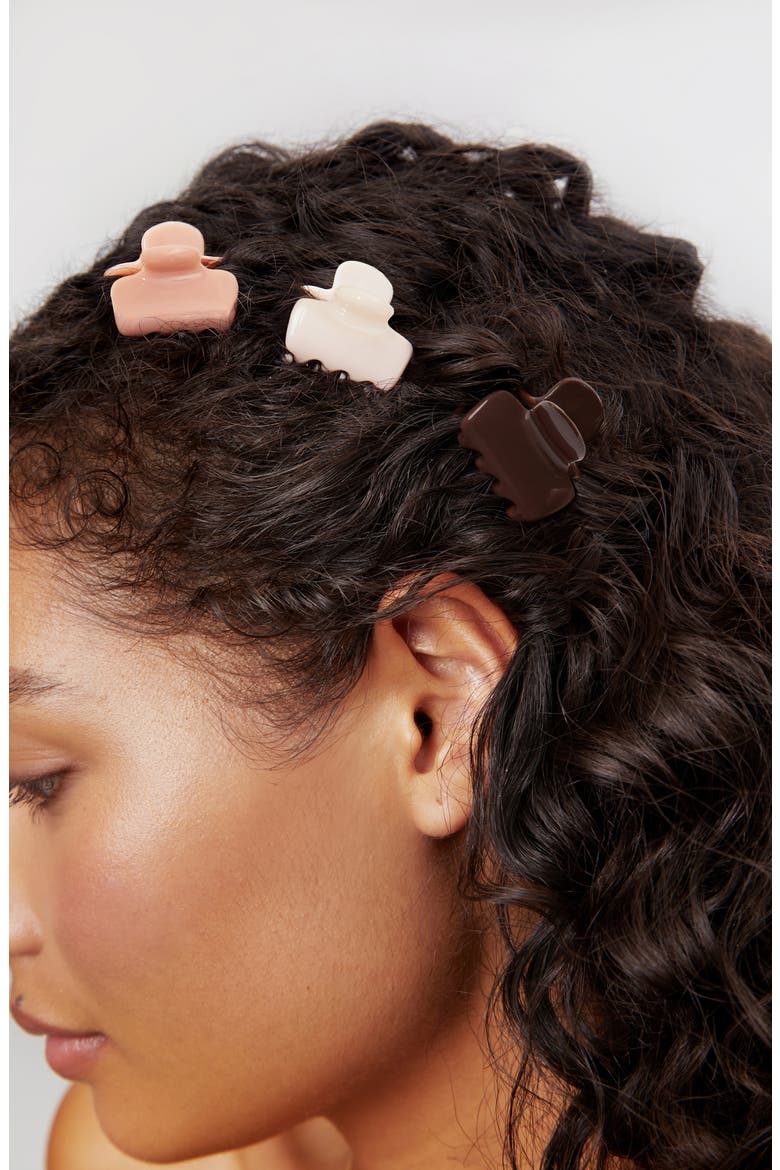 Mini Puffy 8-Piece Assorted Claw Clips Set, Alternate, color, ROSEWOOD