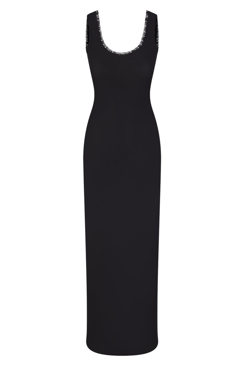 Soft Lounge Lace Scoop Neck Dress, Alternate, color, ONYX