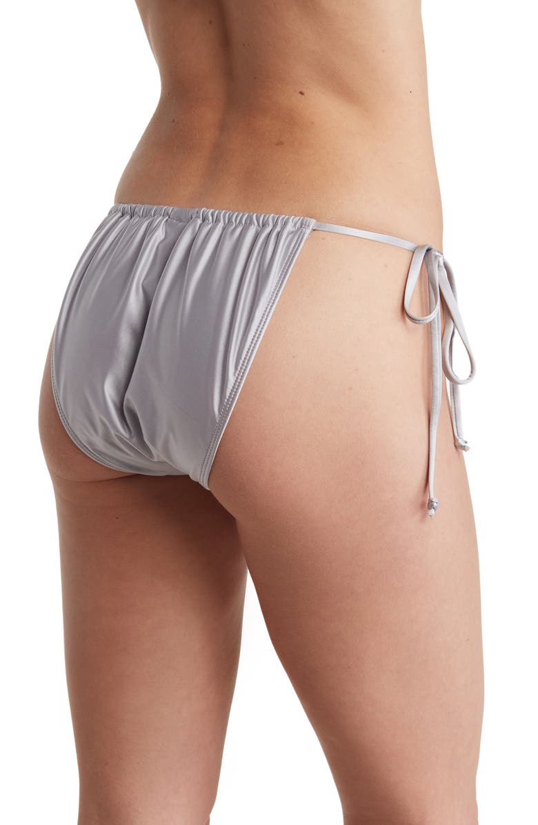 Good American Ruched String Bikini Bottoms, Alternate, color, 