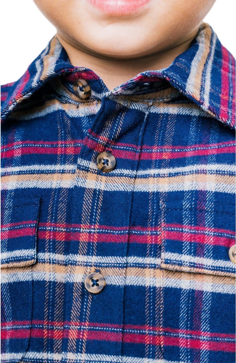 Hope & Henry Boys' Flannel Flap Pocket Shirt, Kids, Alternate, color, 