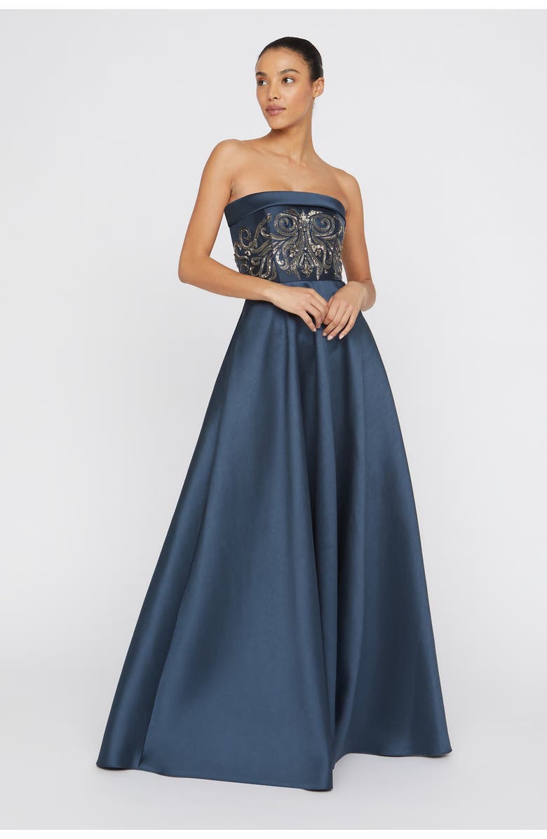 Theia Paloma Mikado A-Line Gown, Alternate, color, 