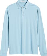 Peter Millar Featherweight Stripe Long Sleeve Performance Polo