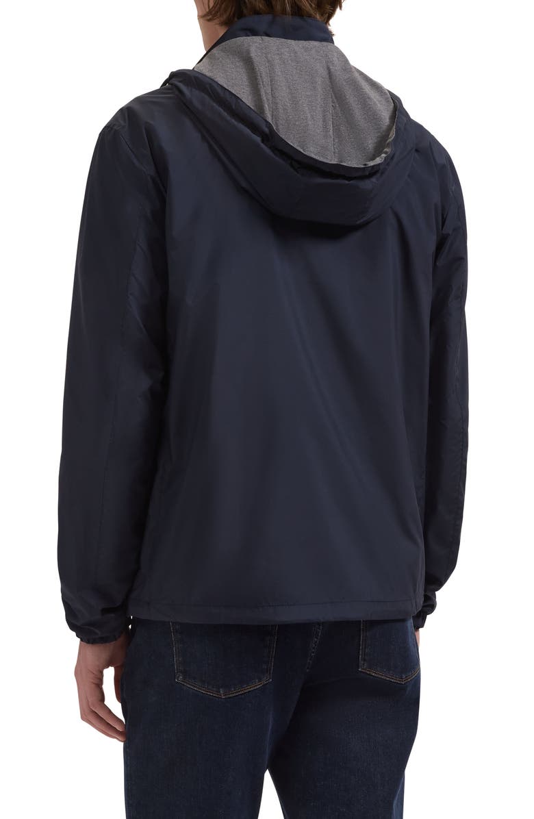 Bugatchi Performance Jacket with Removable Hood, Alternate, color, Navy