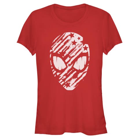 Junior's Stars and Stripes Mask Short Sleeve Graphic T-Shirt