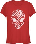 Marvel: Spider-Man Junior's Stars and Stripes Mask Short Sleeve Graphic T-Shirt
