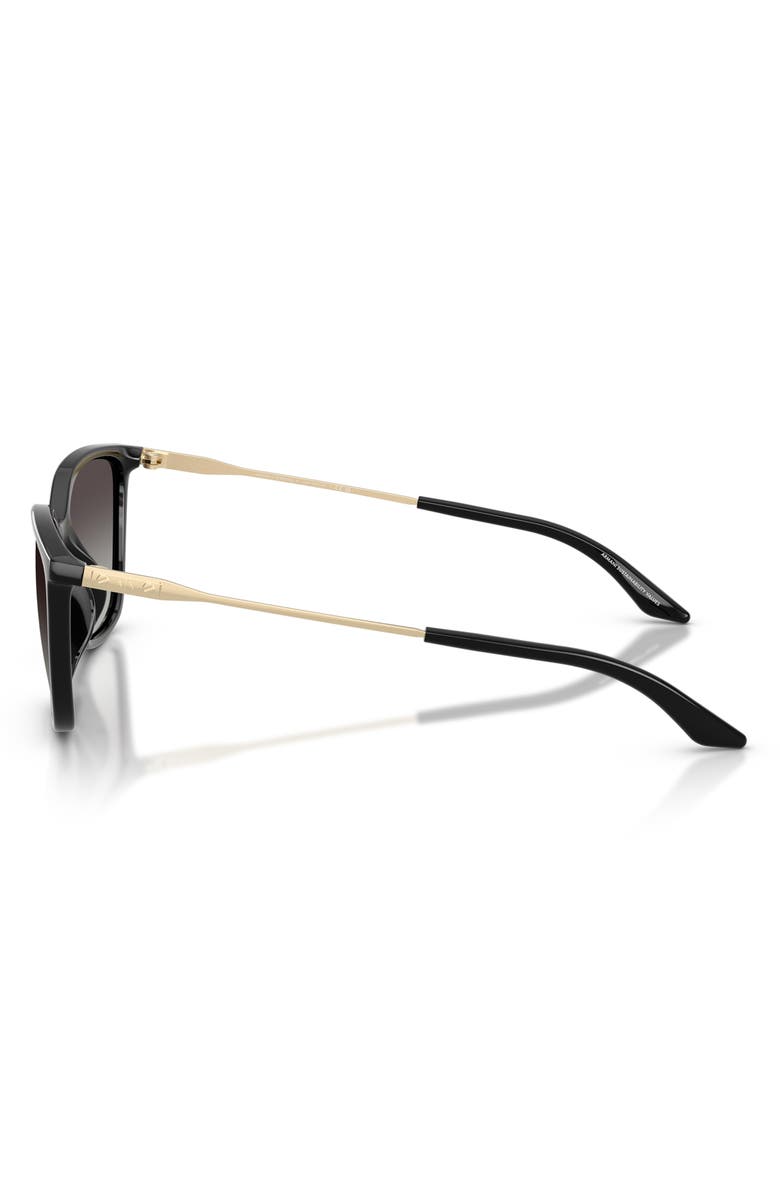 Armani Exchange 55mm Square Sunglasses, Alternate, color, Shiny Black / Grey Gradient