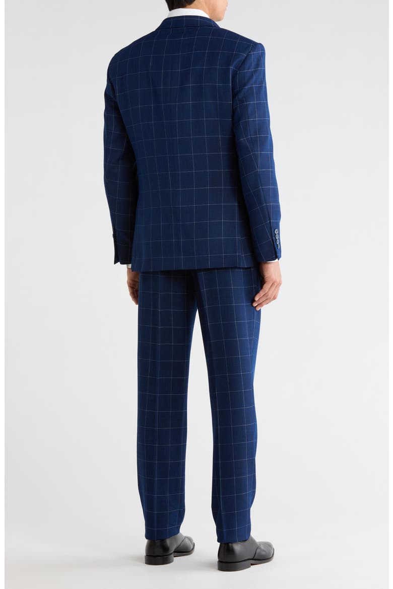 Windowpane 3-Piece Suit, Alternate, color, BLUE