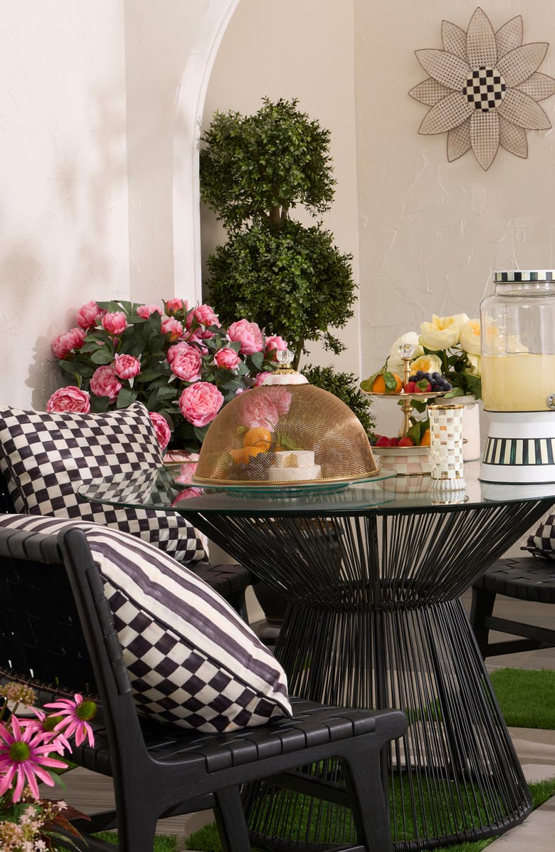 MACKENZIE CHILDS Rosy Check Large Mesh Dome, Alternate, color, Rosy