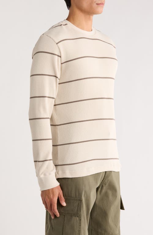 Rvca Day Shift Stripe Long Sleeve Thermal T-shirt In Gray