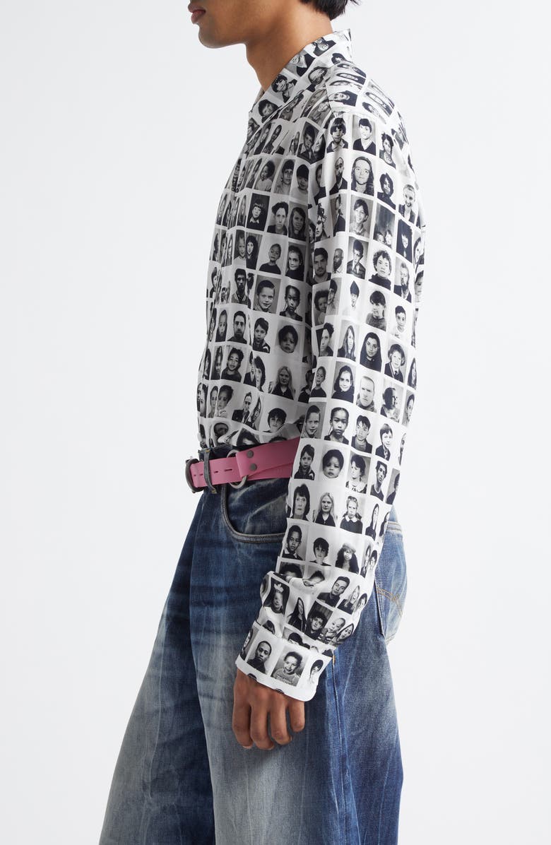 Martine Rose Classic Photo Print Button-Up Shirt, Alternate, color, 